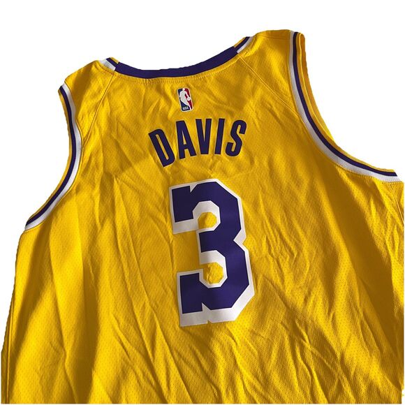 Nike Los Angeles Lakers Anthony Davis Jersey Men's XXL Purple Yellow Swingman #3 - Picture 5 of 9